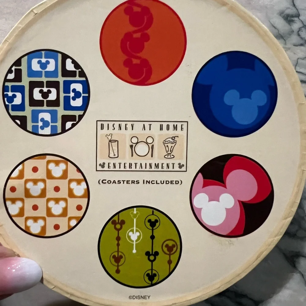 Disney Colorful Beverage Charms & Coasters Set